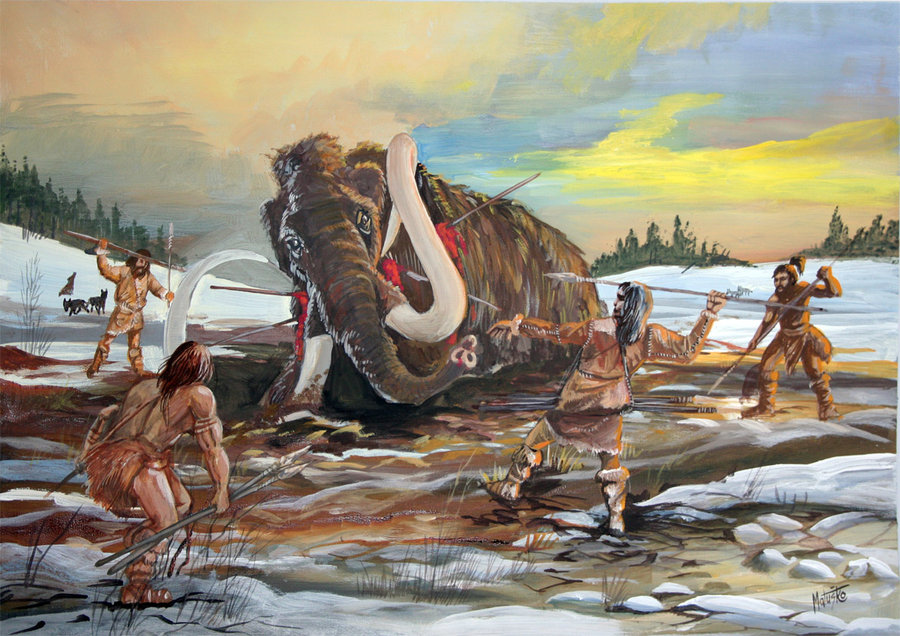 What did mammoths eat?